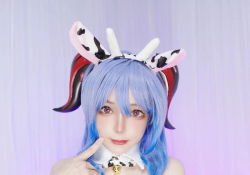 NekoChan - Ganyu cow nude pho...(27P)