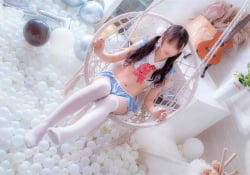 網紅少女杪夏– 白絲情趣